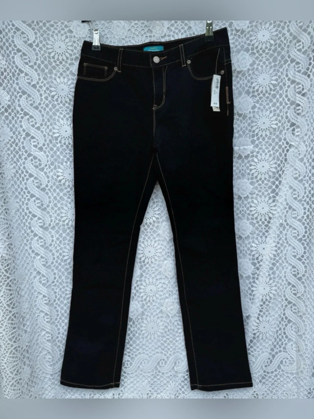 Old Navy black skinny jeans adjustable waste girls size 12 plus